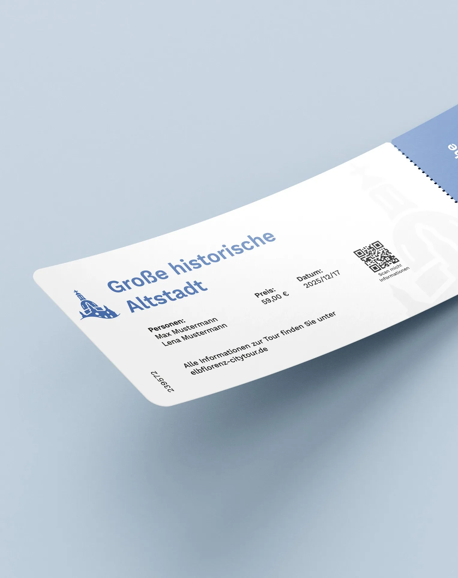 Gedruckte Tickets im Elbflorenz Corporate Design