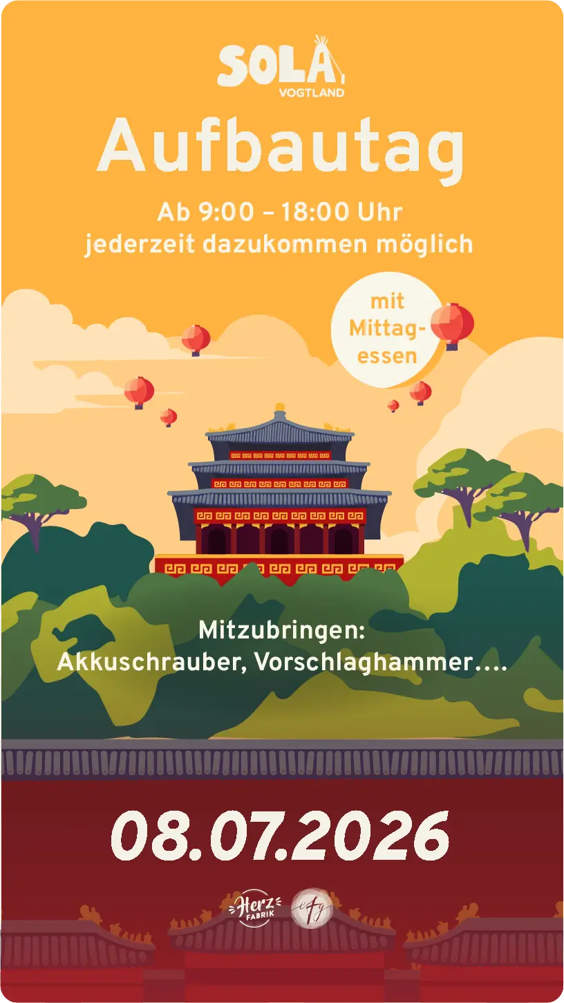 Story-Flyer zur Ankündigung des Aufbautags im Kampagnendesign