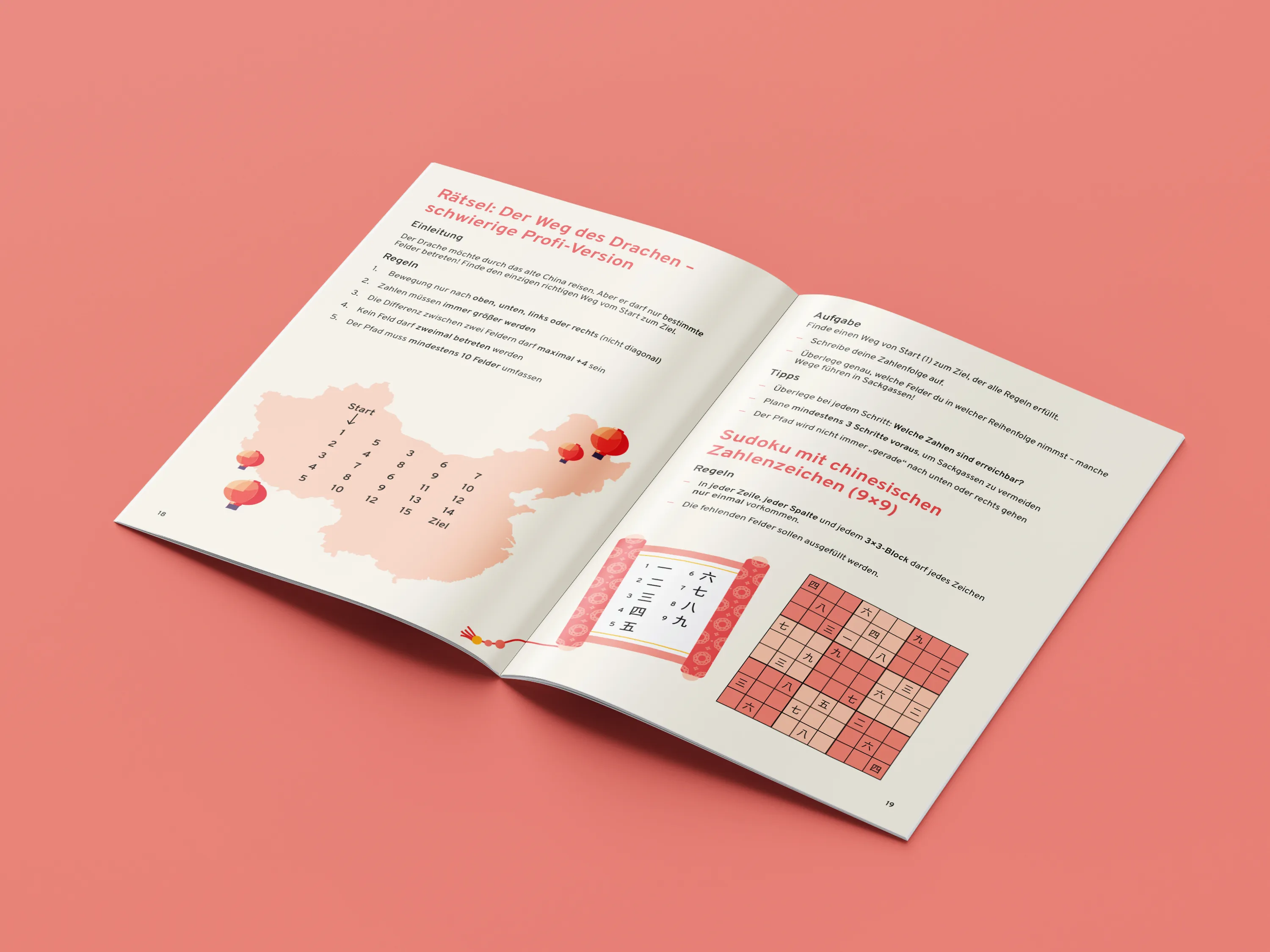 Innenseiten des SOLA 2026 Teilnehmerhefts mit liebevollen Illustrationen und Arbeitsblättern